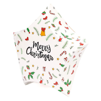 Ornament de brad din carton CRĂCIUN 9 (set 10 buc) - CraftUp