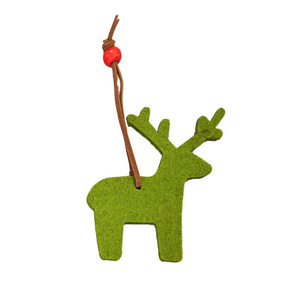 Ornament de brad textil ren - verde (set 10 buc) - CraftUp