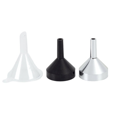 Pâlnie metalică pentru recipiente mici - Argintiu (set 10 buc) - CraftUp