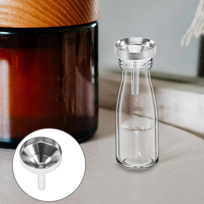 Pâlnie metalică pentru recipiente mici - Argintiu (set 10 buc) - CraftUp