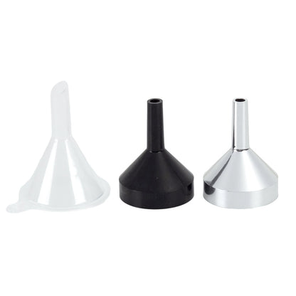 Pâlnie metalică pentru recipiente mici - Negru (set 10 buc) - CraftUp