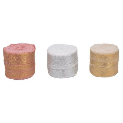 Panglică textil strălucitoare cu margini nefinisate - alb - 4cm x 5m - CraftUp