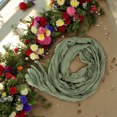 Pânză textil decorativă pentru masă 90x400cm - verde deschis - CraftUp