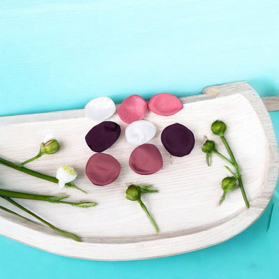 Petale textură mătase - model 1 nuanțe de Mov (set 200 buc) - CraftUp