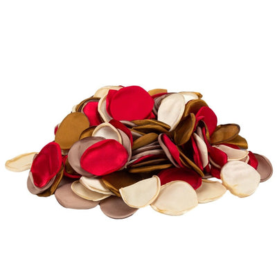 Petale textură mătase - model 3 nuanțe de Roșu Închis (set 200 buc) - CraftUp