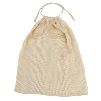 Plasă din bumbac cu închidere sfoară - bej 35x45cm (set 10 buc) - CraftUp