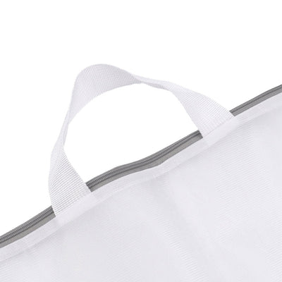 Plase de rufe cu mâner și fermoar - alb (set 10 buc) - 40x50x10cm - CraftUp