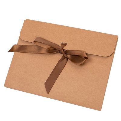 Plic hârtie cu panglică - kraft - CraftUp