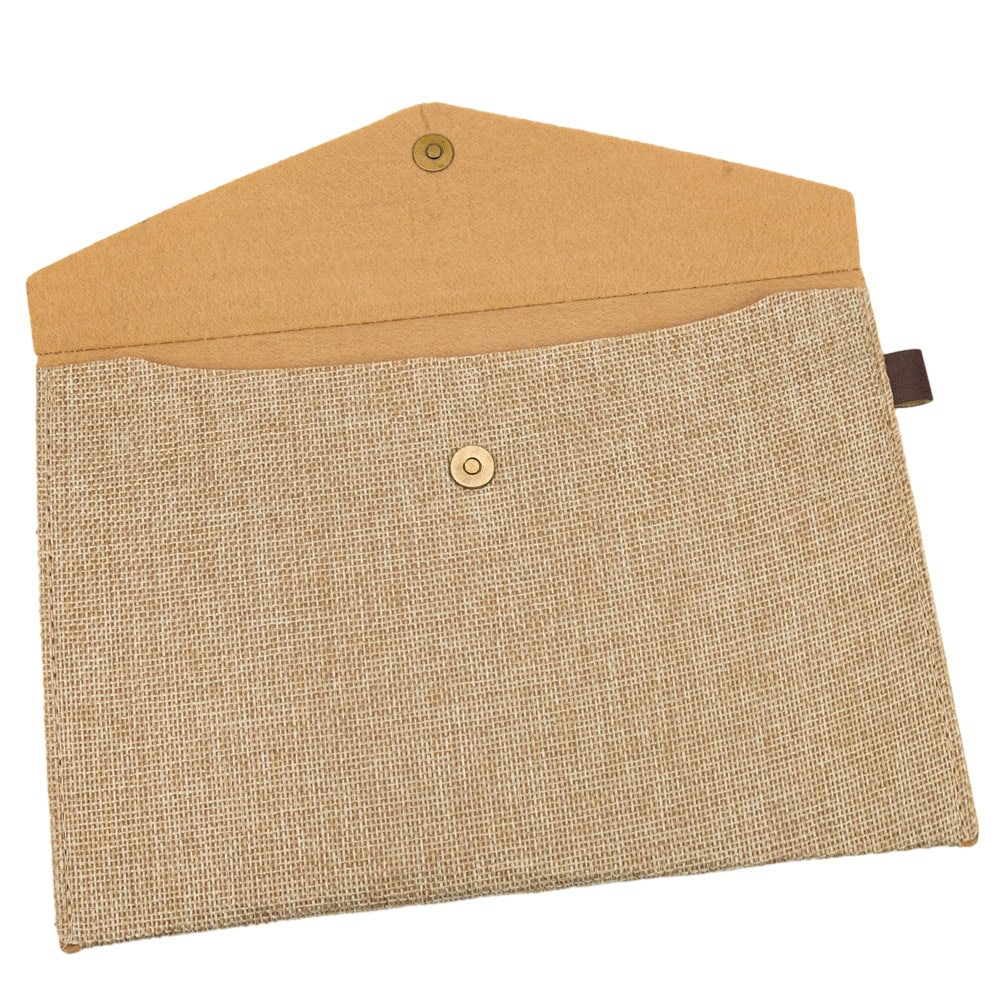 Plic textil cu capsă magnetică - bej - CraftUp