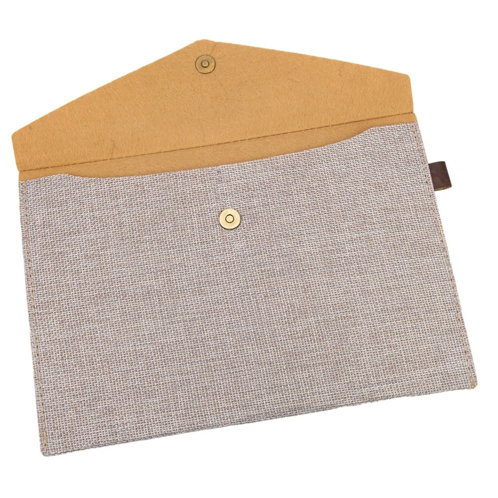 Plic textil cu capsă magnetică - gri - CraftUp