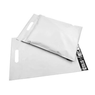 Plicuri curierat cu mâner - alb (set 100 buc) - CraftUp