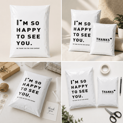 Plicuri curierat cu text decorativ (set 100 buc) - CraftUp