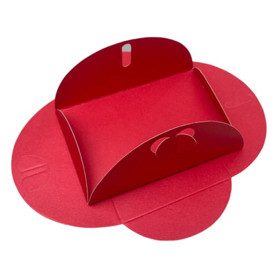 Plicuri hârtie cu închidere în formă de inimă - roșu (set 20 buc) 10x7cm - CraftUp