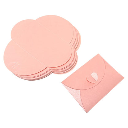 Plicuri hârtie cu închidere în formă de inimă - roz (set 20 buc) 10x7cm - CraftUp