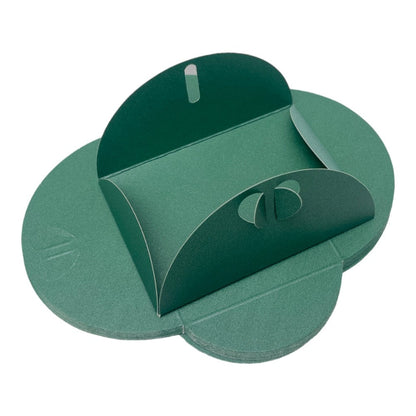 Plicuri hârtie cu închidere în formă de inimă - verde (set 20 buc) 10x7cm - CraftUp