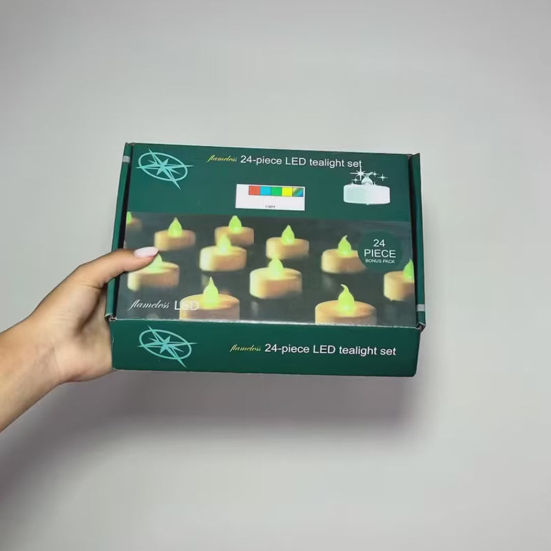 Lumânări LED rotunde cu efect flacără - CraftUp