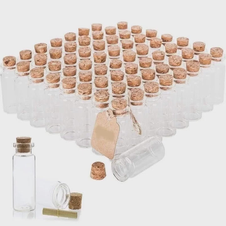 Sticluță transparentă cu dop de plută - CraftUp