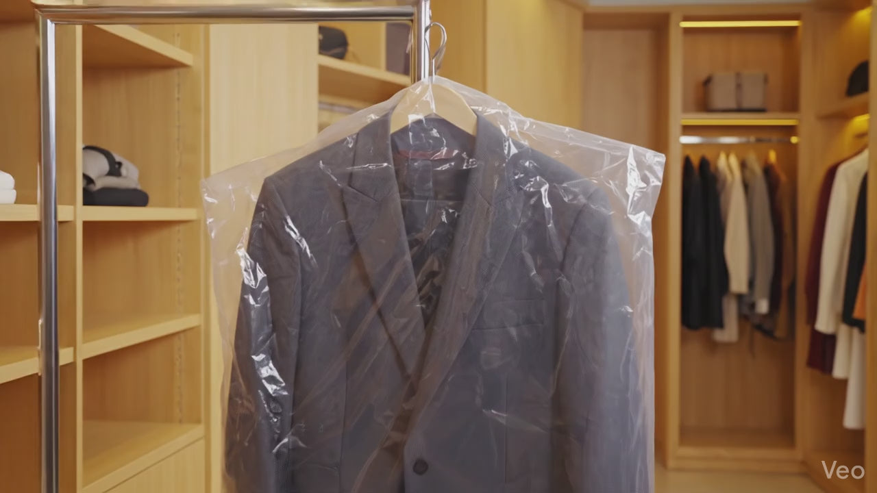 Încărcați videoclipul: Huse transparente pentru haine (set 100 buc)