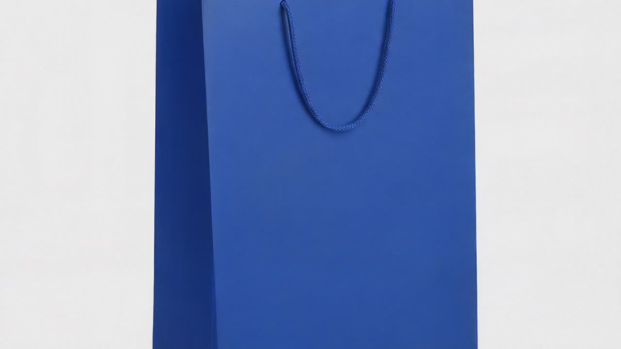Pungi cadou dreptunghiulare uni - albastru (set 12 buc)