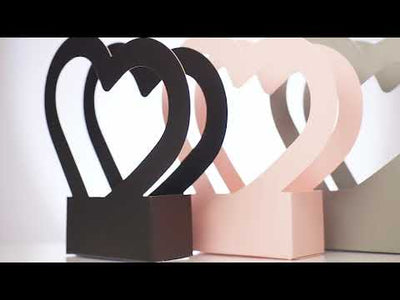 Cutii cu mâner inimă - negru (set 10 buc)