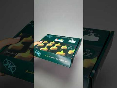 Lumânări LED rotunde cu efect flacără și lumină caldă (cutie 24 buc)