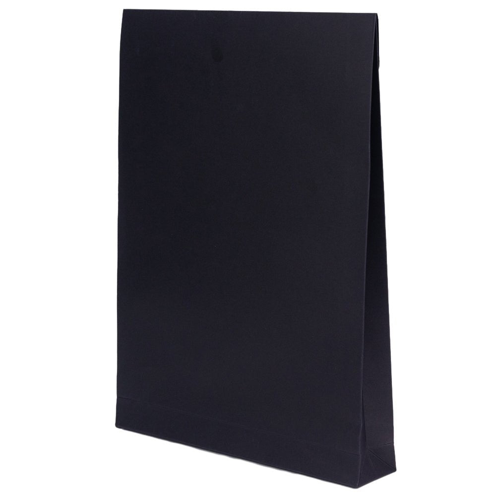 Pungă stand up cu fereastră și închidere cu sfoară - negru (set 10 buc) 36x27x5cm - CraftUp