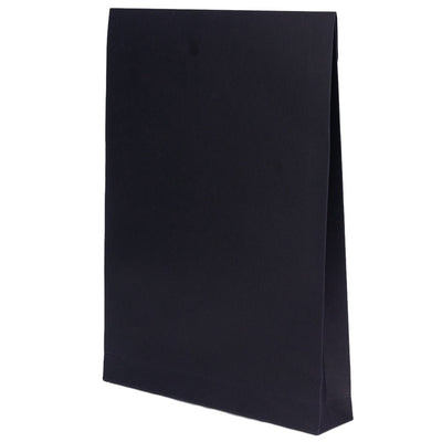 Pungă stand up cu fereastră și închidere cu sfoară - negru (set 10 buc) 36x27x5cm - CraftUp