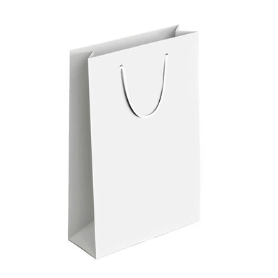 Pungi cadou dreptunghiulare uni - alb (set 12 buc) - CraftUp