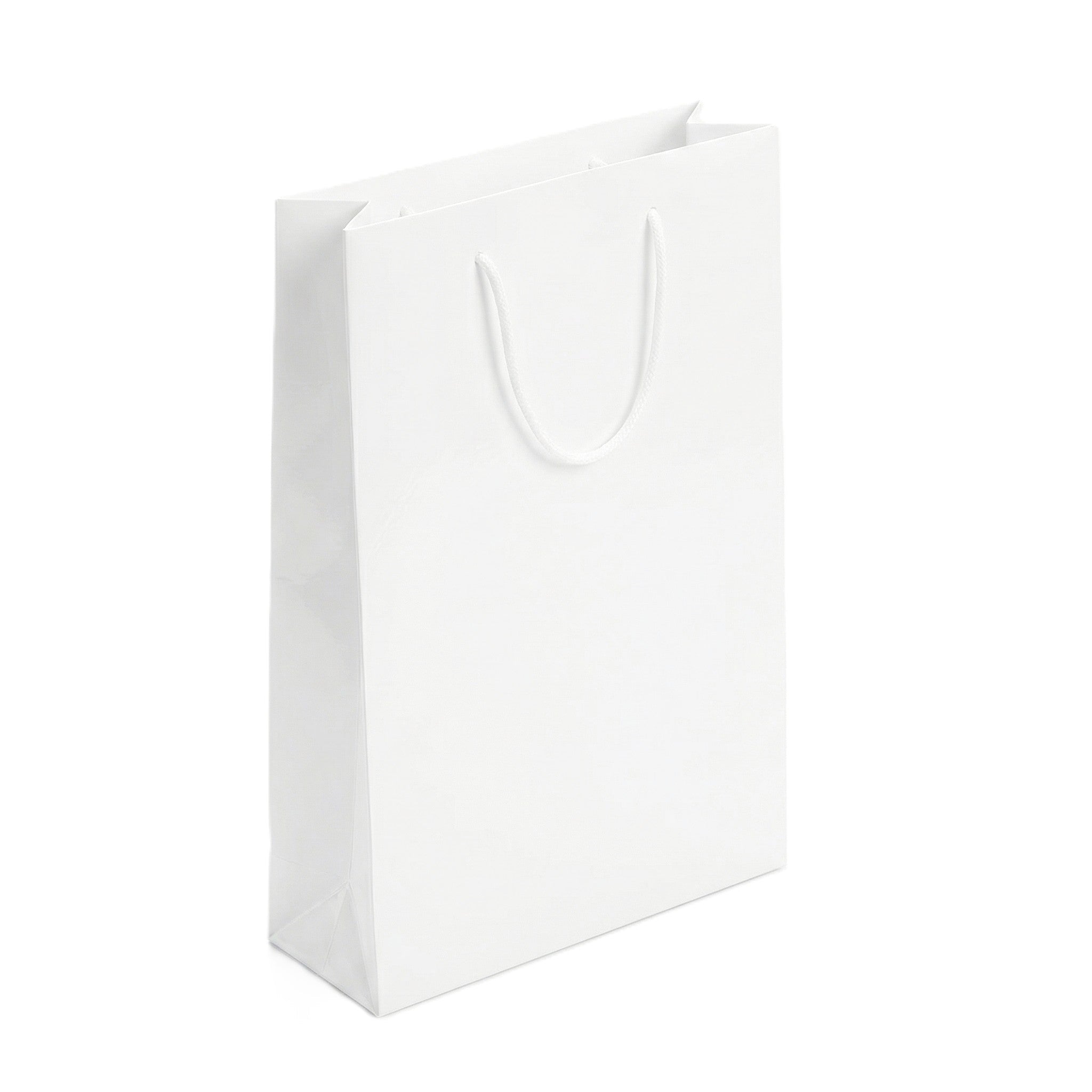 Pungi cadou dreptunghiulare uni - alb (set 12 buc) - CraftUp