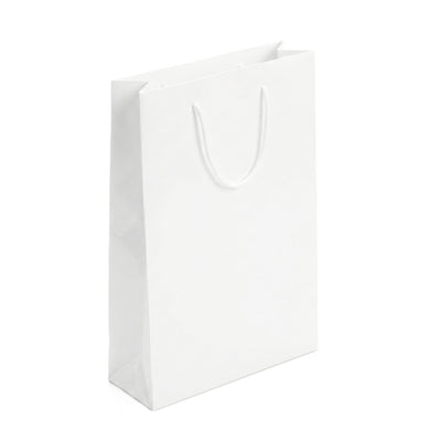 Pungi cadou dreptunghiulare uni - alb (set 12 buc) - CraftUp