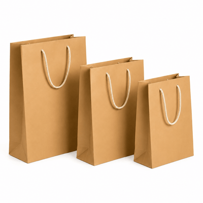 Pungi cadou dreptunghiulare uni - auriu (set 12 buc) - CraftUp