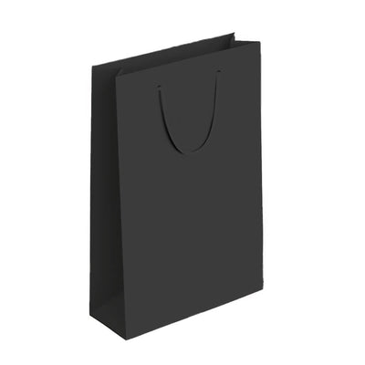 Pungi cadou dreptunghiulare uni - negru (set 12 buc) - CraftUp