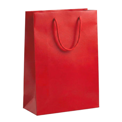 Pungi cadou dreptunghiulare uni - roșu (set 12 buc) - CraftUp