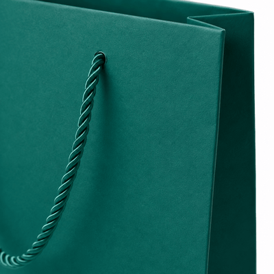 Pungi cadou dreptunghiulare uni - verde (set 12 buc) - CraftUp