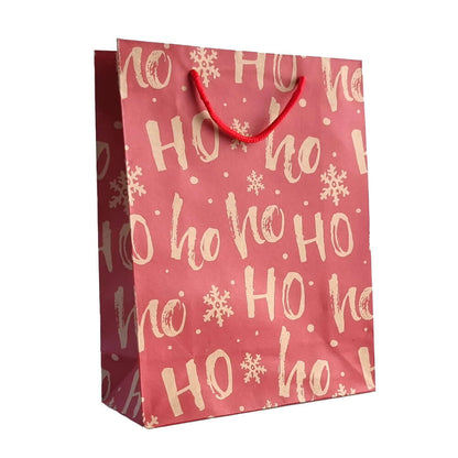Pungi cadou kraft Crăciun model aleatoriu (set 12 buc) - CraftUp