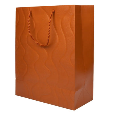 Pungi cadou model valuri aurii - maro (set 12 buc) - CraftUp