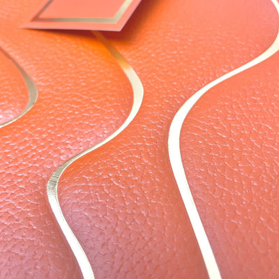 Pungi cadou model valuri aurii - maro (set 12 buc) - CraftUp