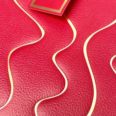 Pungi cadou model valuri aurii - vișiniu (set 12 buc) - CraftUp