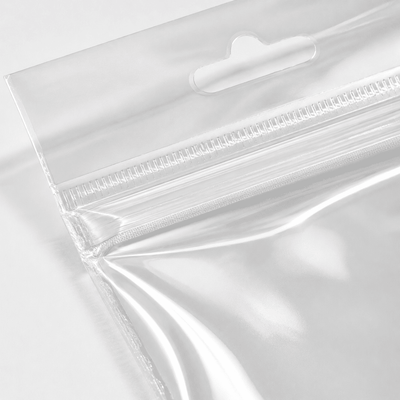 Pungi cu agățătoare și clapetă adezivă - transparent (set 1000 buc) - CraftUp