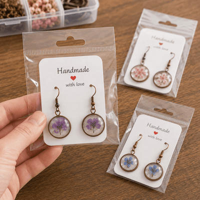 Pungi cu agățătoare și clapetă adezivă - transparent (set 1000 buc) - CraftUp