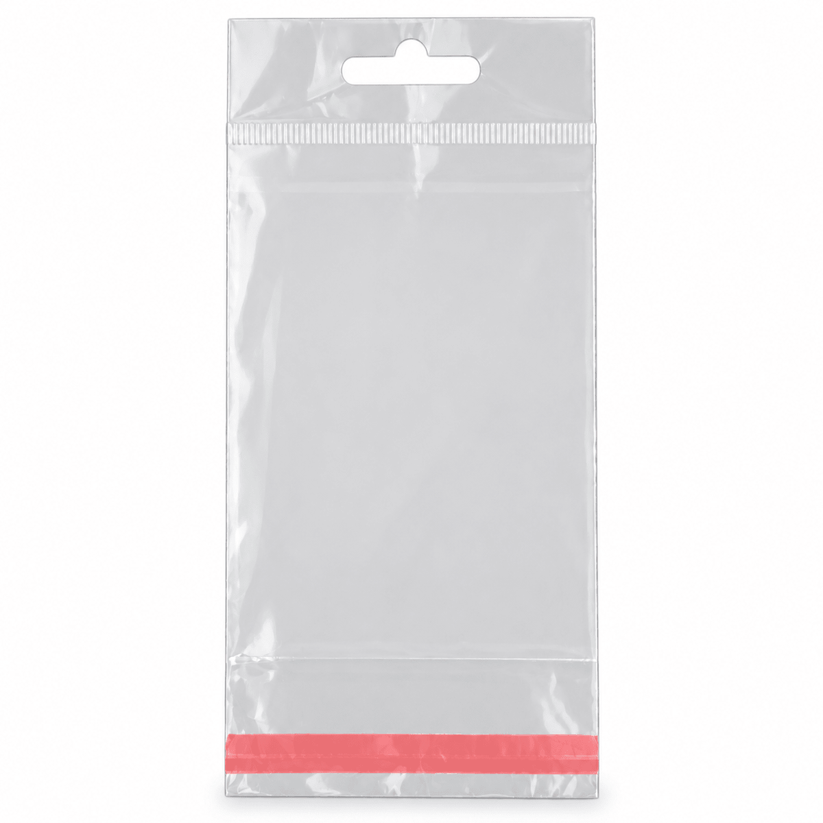 Pungi cu agățătoare și clapetă adezivă - transparent (set 1000 buc) - CraftUp