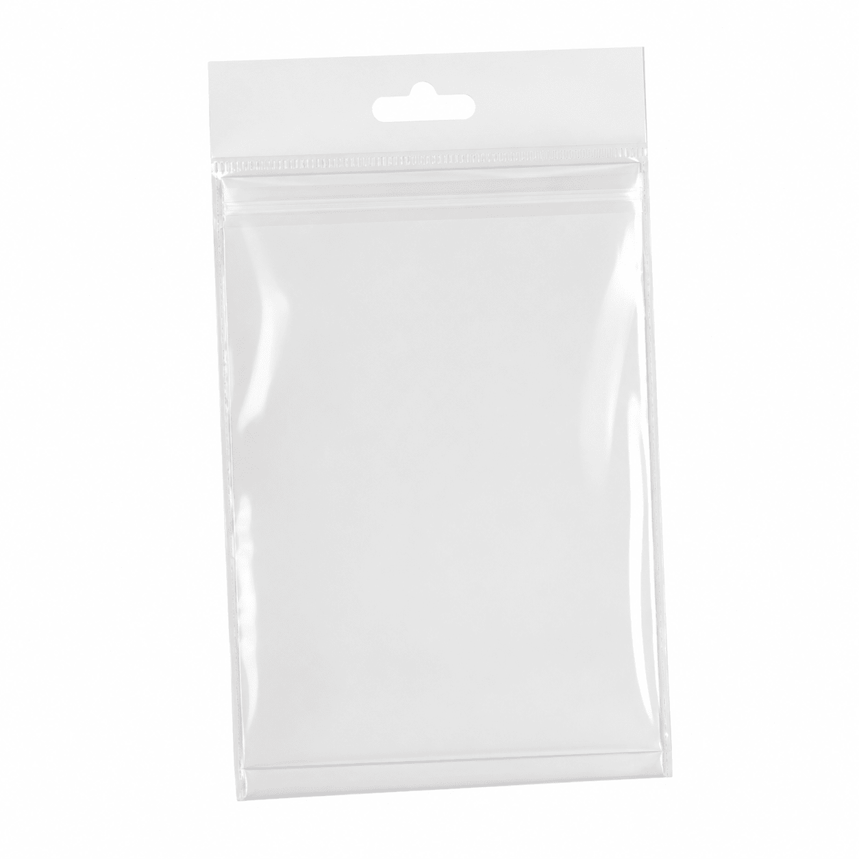 Pungi cu agățătoare și clapetă adezivă - transparent (set 1000 buc) - CraftUp