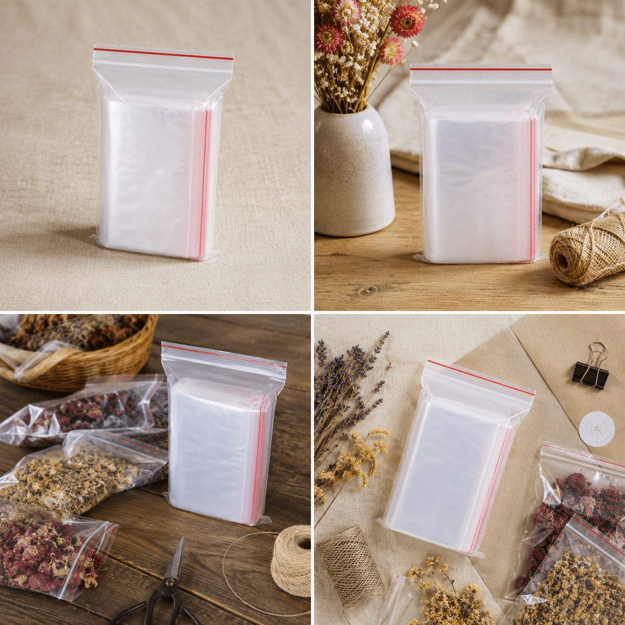 Pungi cu fermoar ziplock - transparent (set 500 buc) - CraftUp