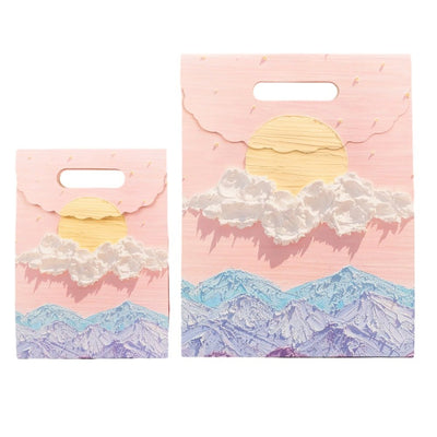 Pungi design pictură 3D cu închidere velcro și mâner - model 1 (set 10 buc) - CraftUp