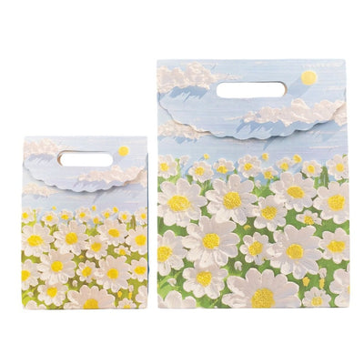 Pungi design pictură 3D cu închidere velcro și mâner - model 2 (set 10 buc) - CraftUp