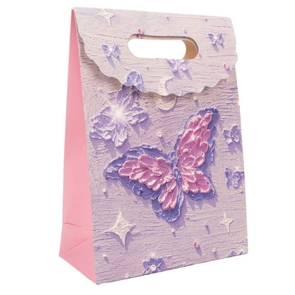 Pungi design pictură 3D cu închidere velcro și mâner - model 3 (set 10 buc) - CraftUp
