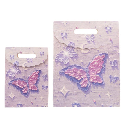Pungi design pictură 3D cu închidere velcro și mâner - model 3 (set 10 buc) - CraftUp