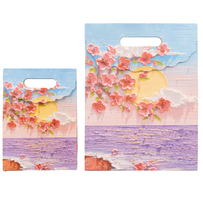 Pungi design pictură 3D cu închidere velcro și mâner - model 4 (set 10 buc) - CraftUp