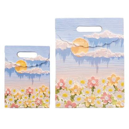 Pungi design pictură 3D cu închidere velcro și mâner - model 5 (set 10 buc) - CraftUp