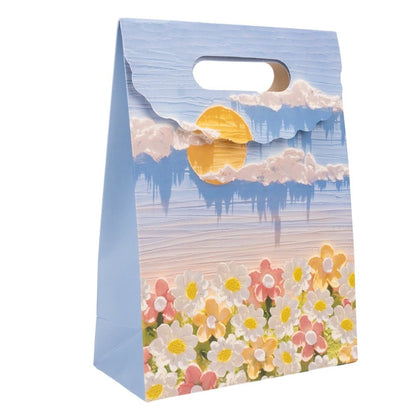 Pungi design pictură 3D cu închidere velcro și mâner - model 5 (set 10 buc) - CraftUp